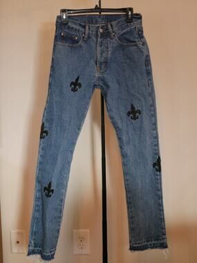 mnml Jeans Size 28 Button Fly Distressed Hem 31" Inseam